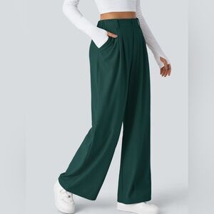 NWT Halara High Waisted Pocket Wide Leg Waffle Pants petite